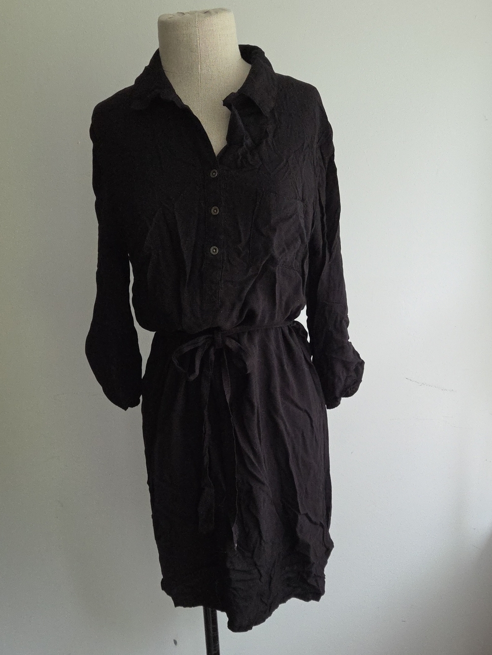 Black Faded Glory Shirt Dress